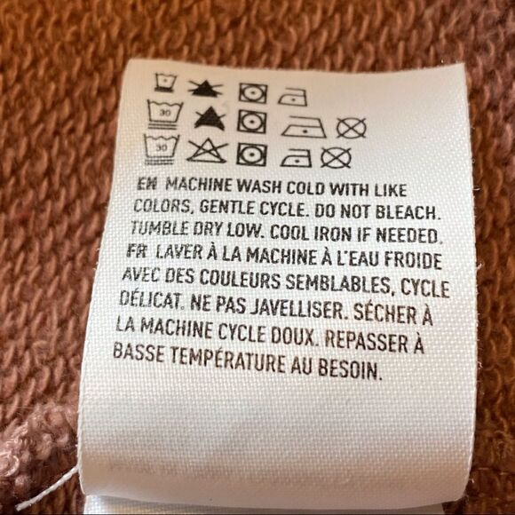 American Eagle Outfitters Cropped Dusty Rose Long Sleeve Top Size Large - Picture 9 of 9